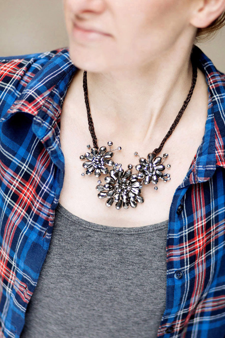 Kette Manou metallic grey